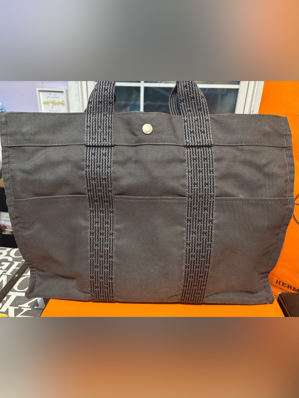 Hermès Herline MM Canvas Tote Bundle - Picture 5 of 11